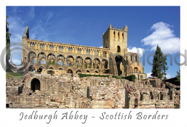 Jedburgh Abbey Postcard (H A6 LY)