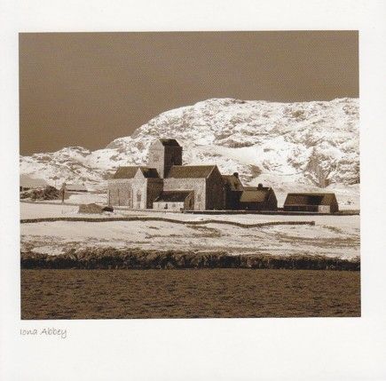 Iona Abbey, Snow (Sepia)