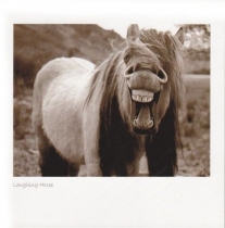 Laughing Horse (Sepia)