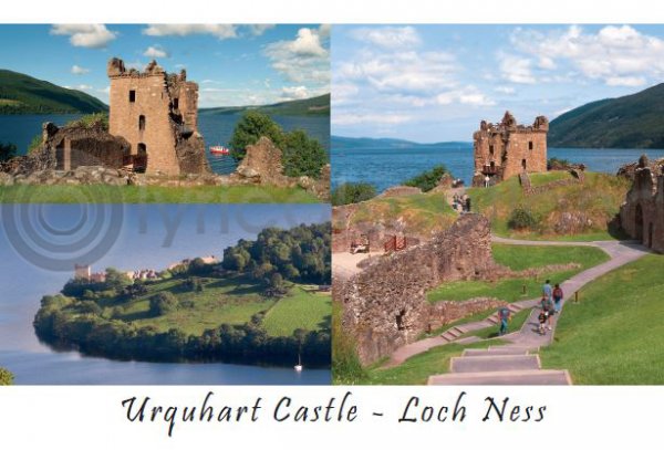 Urquhart Castle Composite 2 Postcard (HA6)