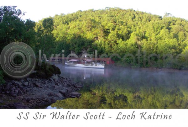 SS Sir Walter Scott, Loch Katrine Postcard (H A6 LY)