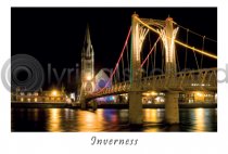 Inverness Bridge by Night Postcard (HA6)