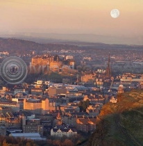 Moonrise Edinburgh (Colour)