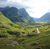 Glencoe Pass Three Sisters Colour Photo Greetings Card