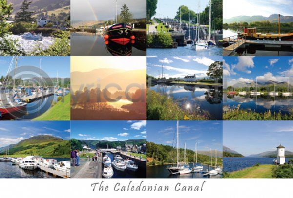 Caledonian Canal Composite Postcard (H A6 LY)