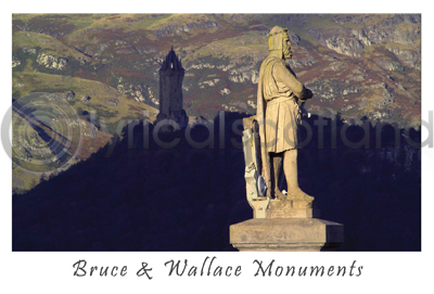 Bruce & Wallace Monuments from Castle Postcard (HA6)