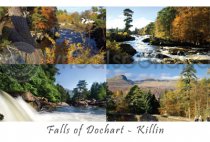 Falls of Dochart at Killin Postcard (HA6)