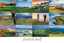 Scottish Golf Composite Postcard (H A6 LY)