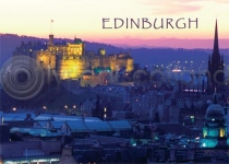 Edinburgh Castle at Dusk Magnet (H)