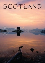 Scotland - Castle Stalker Sunset Magnet (V)