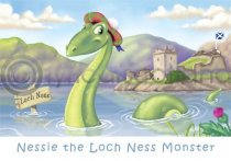 Scotland - Nessie Cartoon Magnet (H LY)