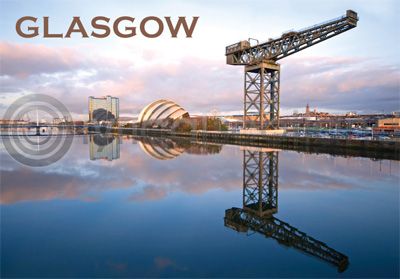 Glasgow - River Clyde, Crane & Armadillo Magnet (H)