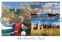 Aberdeenshire Coast Composite Postcard (H A6 LY)