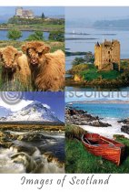 Images of Scotland Composite Postcard (V A6 LY)