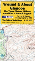 A&A Map Glencoe, 3 Sisters, Bideannam Bian & Aonach Eagach